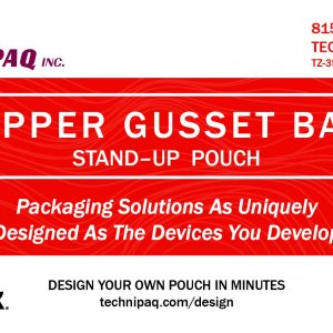 Image of Technipaq Zipper Gusset Bag Peelable Foil Header